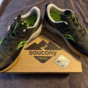Saucony - Men's Endorphin Edge Shoes (S20773-30), Umbra/slime/olive size 12.5